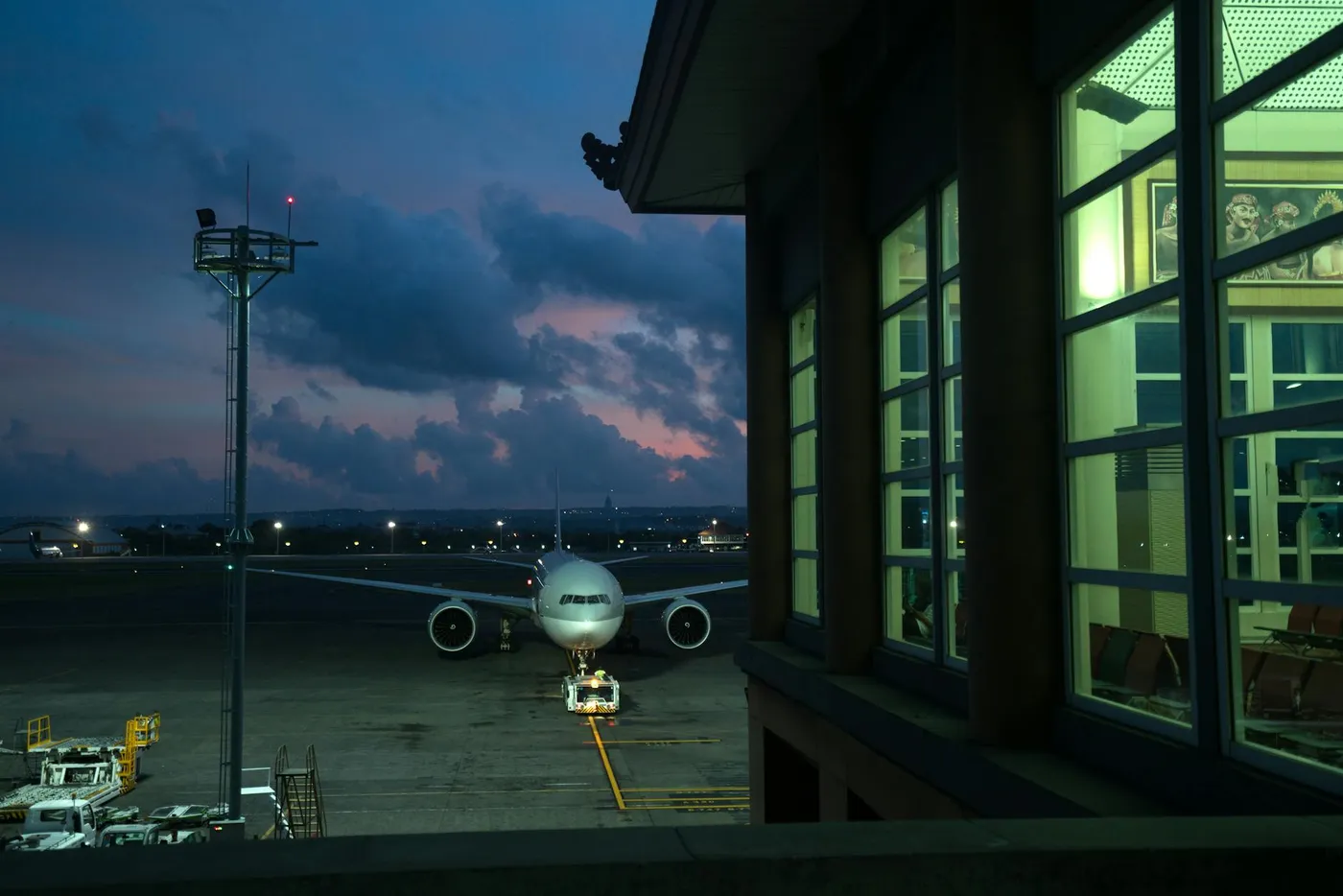 Landing at Podgorica Airport After Dark